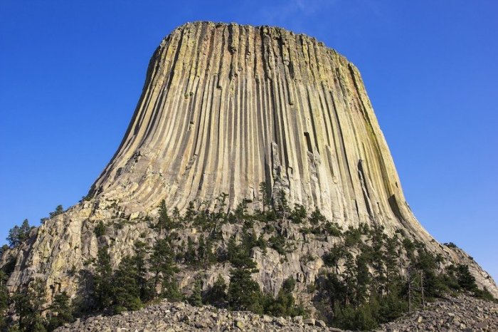 Landform such as devils tower