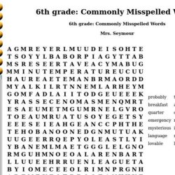 Commonly misspelled words 4th grade