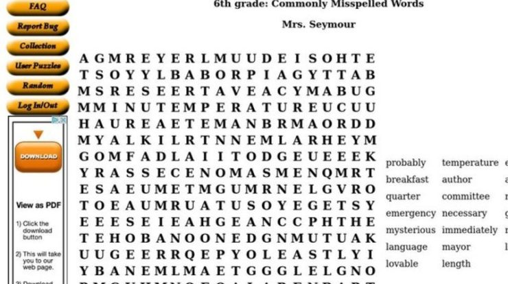 Commonly misspelled words 4th grade