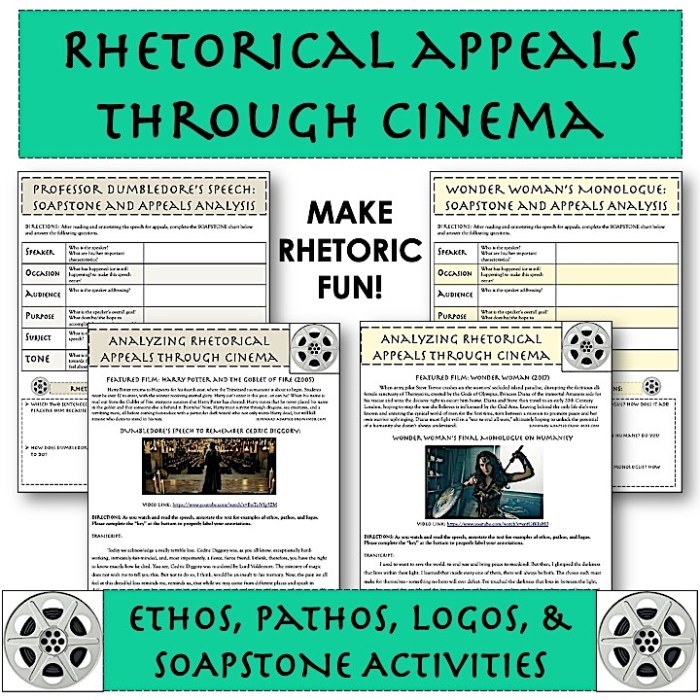 Analyzing rhetorical devices through cinema