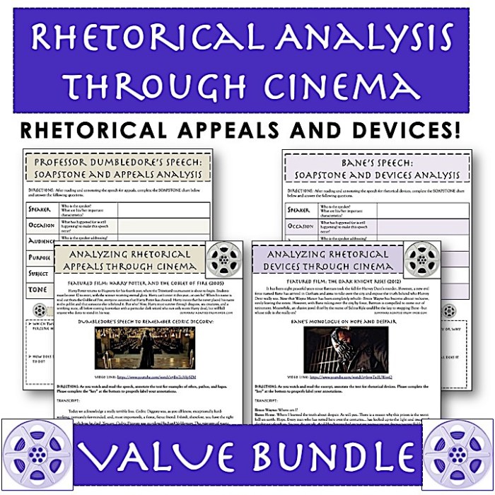 Analyzing rhetorical devices through cinema