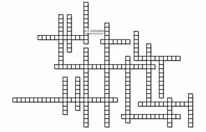 American revolutionary war crossword puzzle