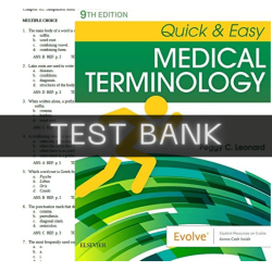 Quick and easy medical terminology 9th edition