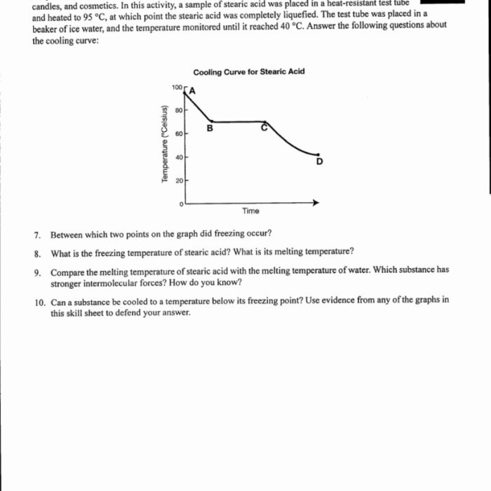 Heating and cooling curves worksheet answers